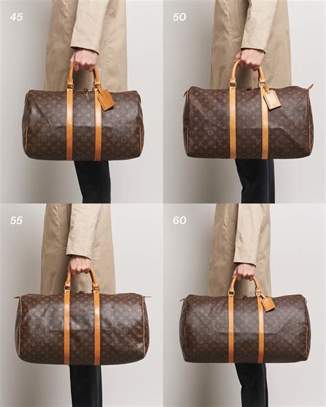 louis vuitton keepall bag size